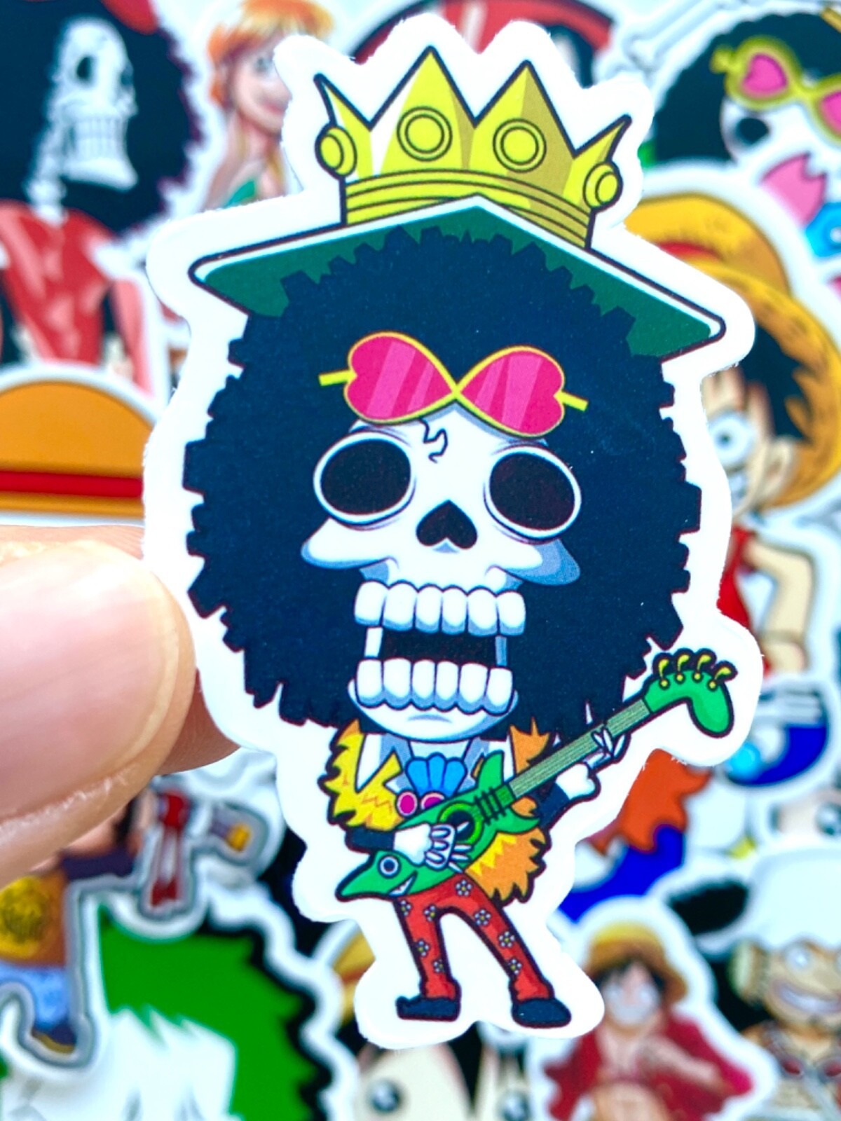 5-50 pcs One Piece Stickers, Anime Character Manga Movie Phone Car Laptop Decals