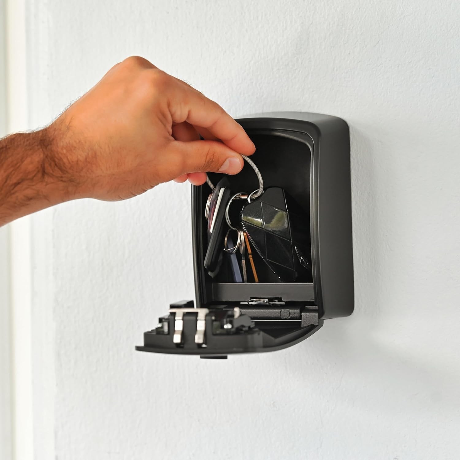 Key Lock Box XXL Wall Mount – Waterproof Outdoor 2X-Large, Black