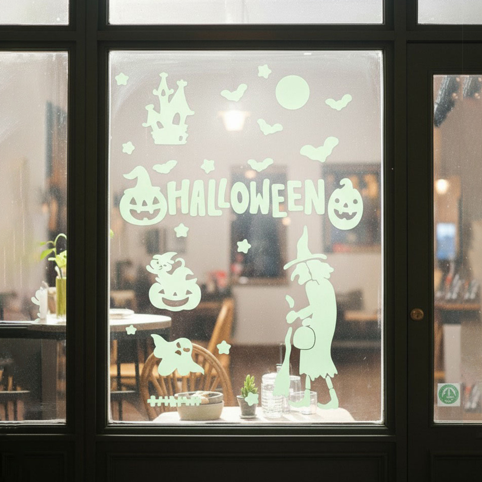 Halloween Luminous Window Gel Clings – 3Pck Stickers for Home Decor
