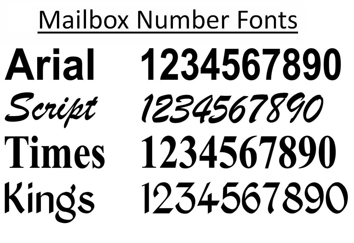 SET OF 2 – Custom Mailbox Numbers REFLECTIVE Vinyl Decals Stickers house street