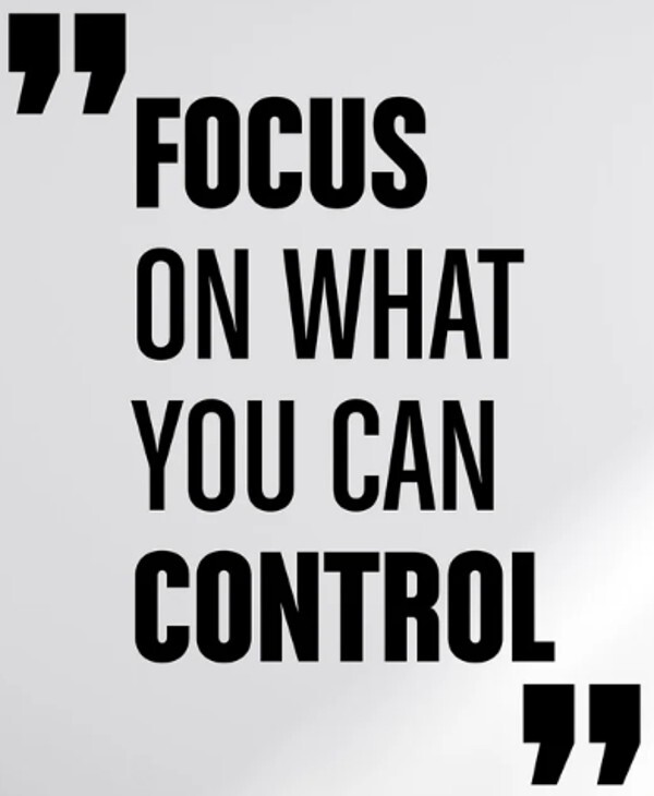 "FOCUS ON WHAT YOU CAN CONTROL" WALL Decal Removeable Home NEW