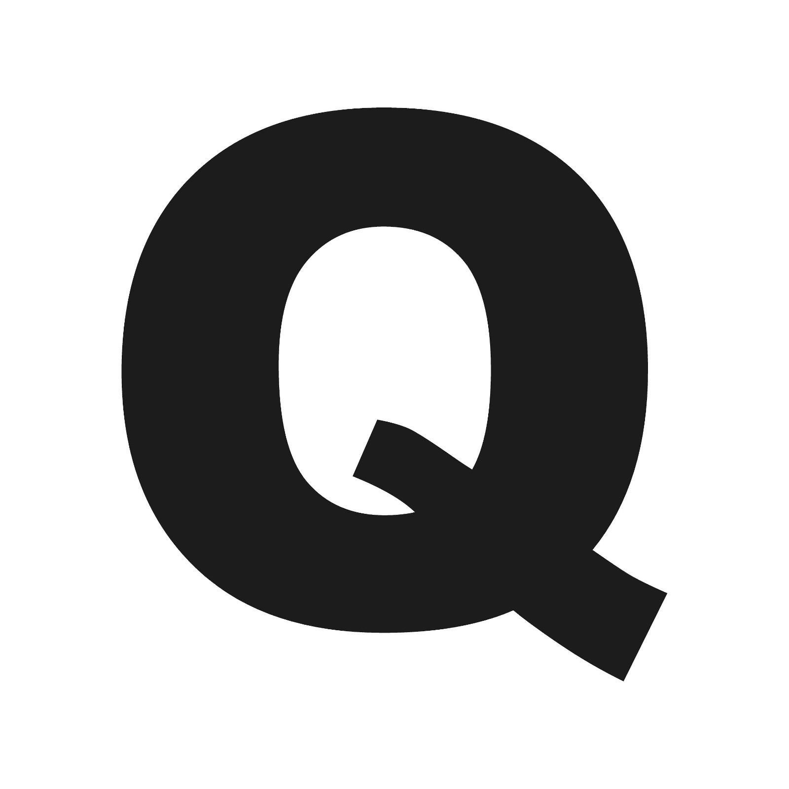 Letter Q Initial Arial Black font Vinyl Sticker Decal Monogram Diploma