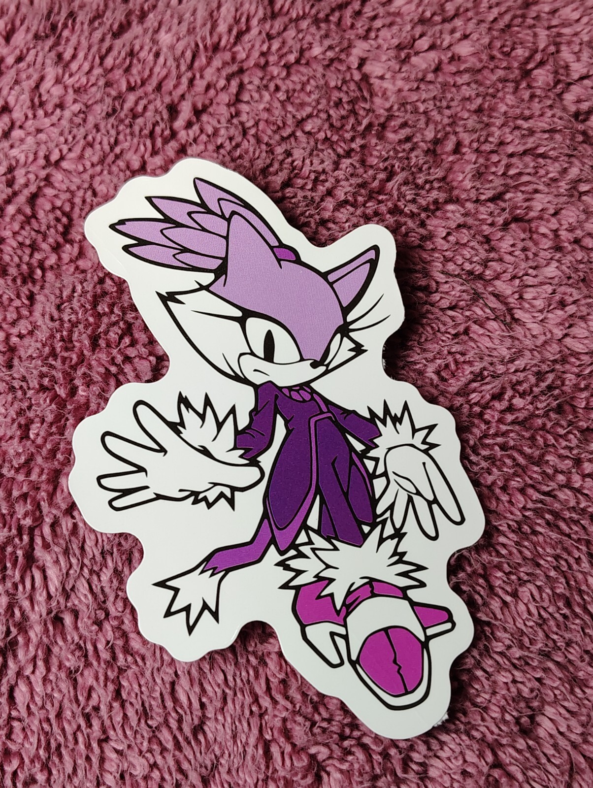 Sonic The Hedgehog Blaze Cat Purple Decal Sticker, 3.25"