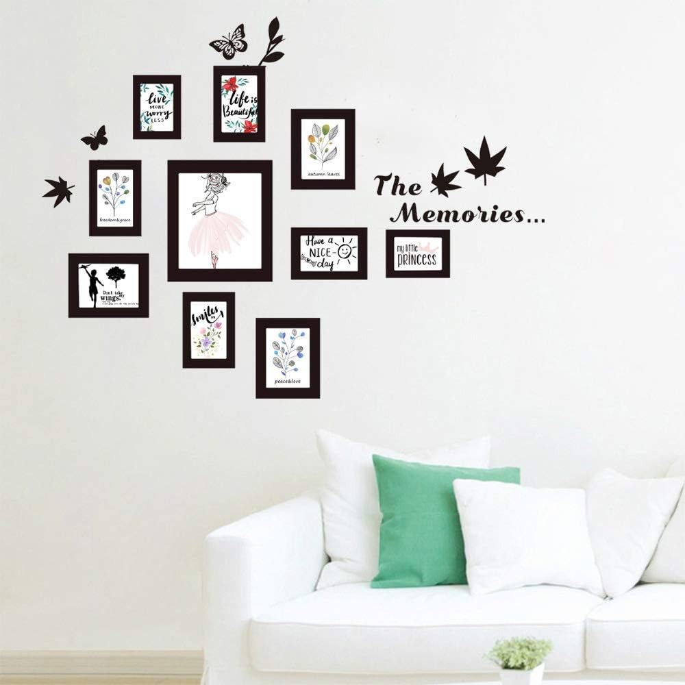 10 Pcs Picture Frames Wall Decal The Memories Vinyl Stickers, Pictureframes