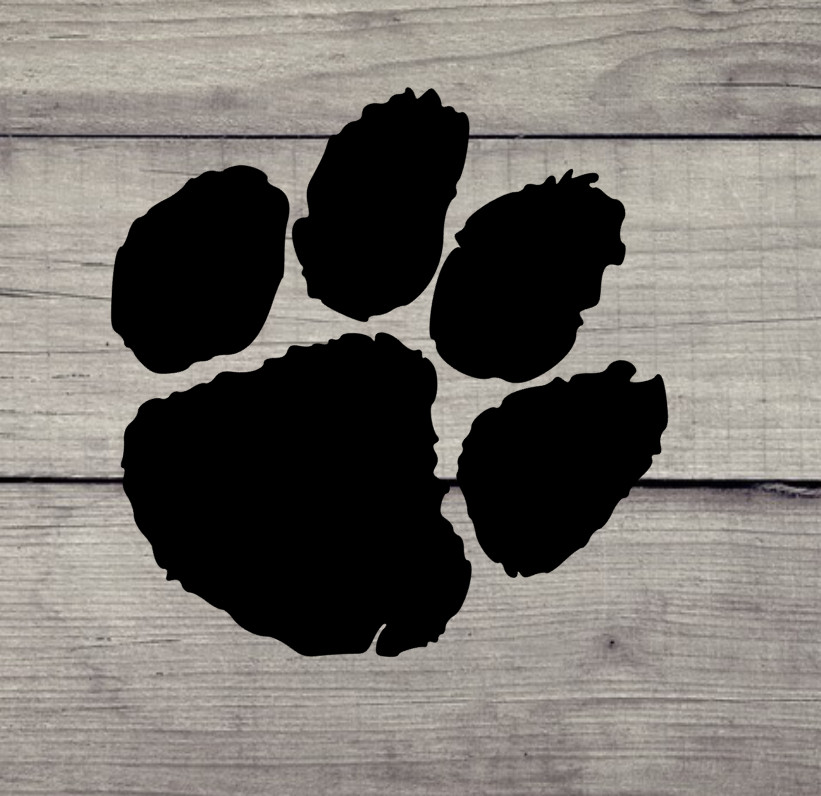 Clemson Tiger Paw Vinyl Decal – Clemson University – Stanley / Auto / Cell phone