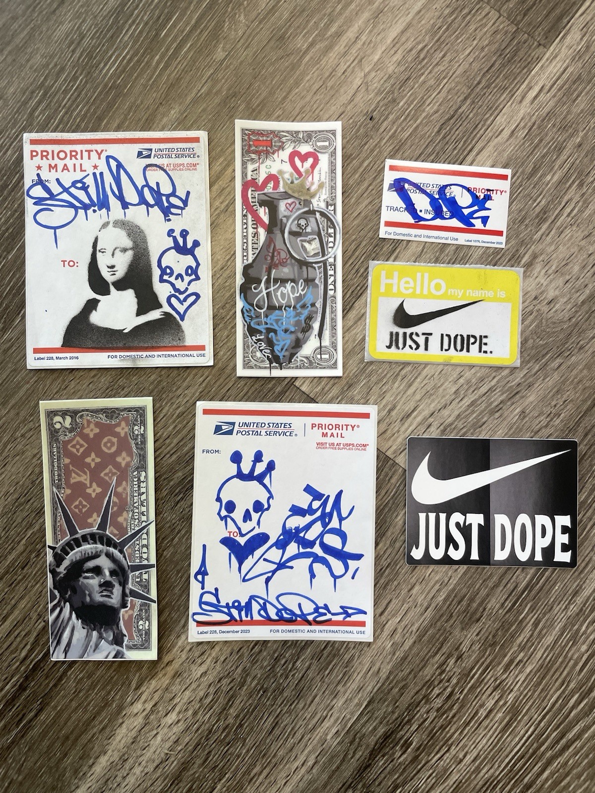 Graffiti Street Art Sticker Pack Slaps Hand Drawn & Cash Art Sticker Prints