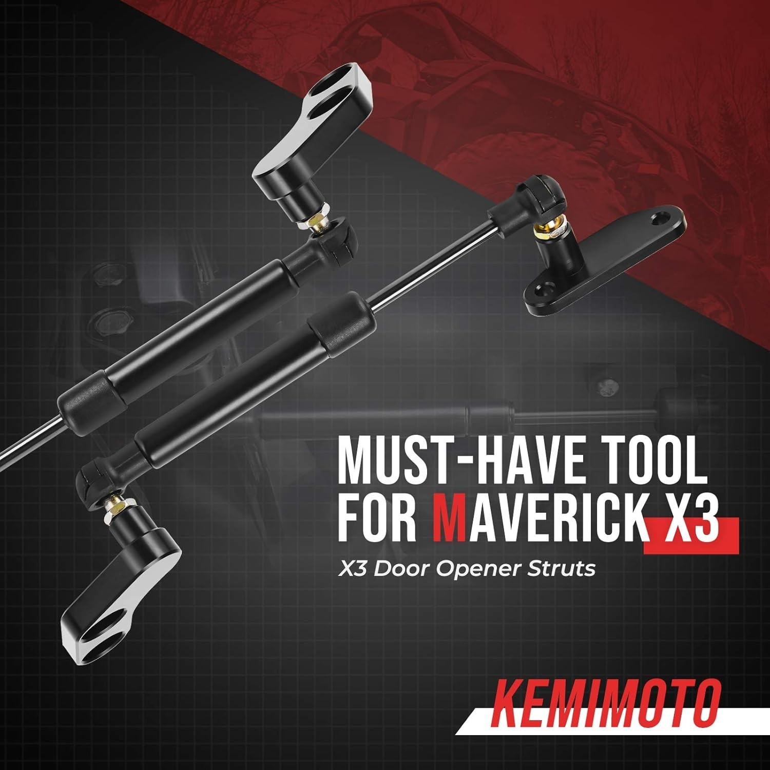 X3 Door Opener Kits Door Shocks Struts Compatible with 2017-2025 Can Am Maverick