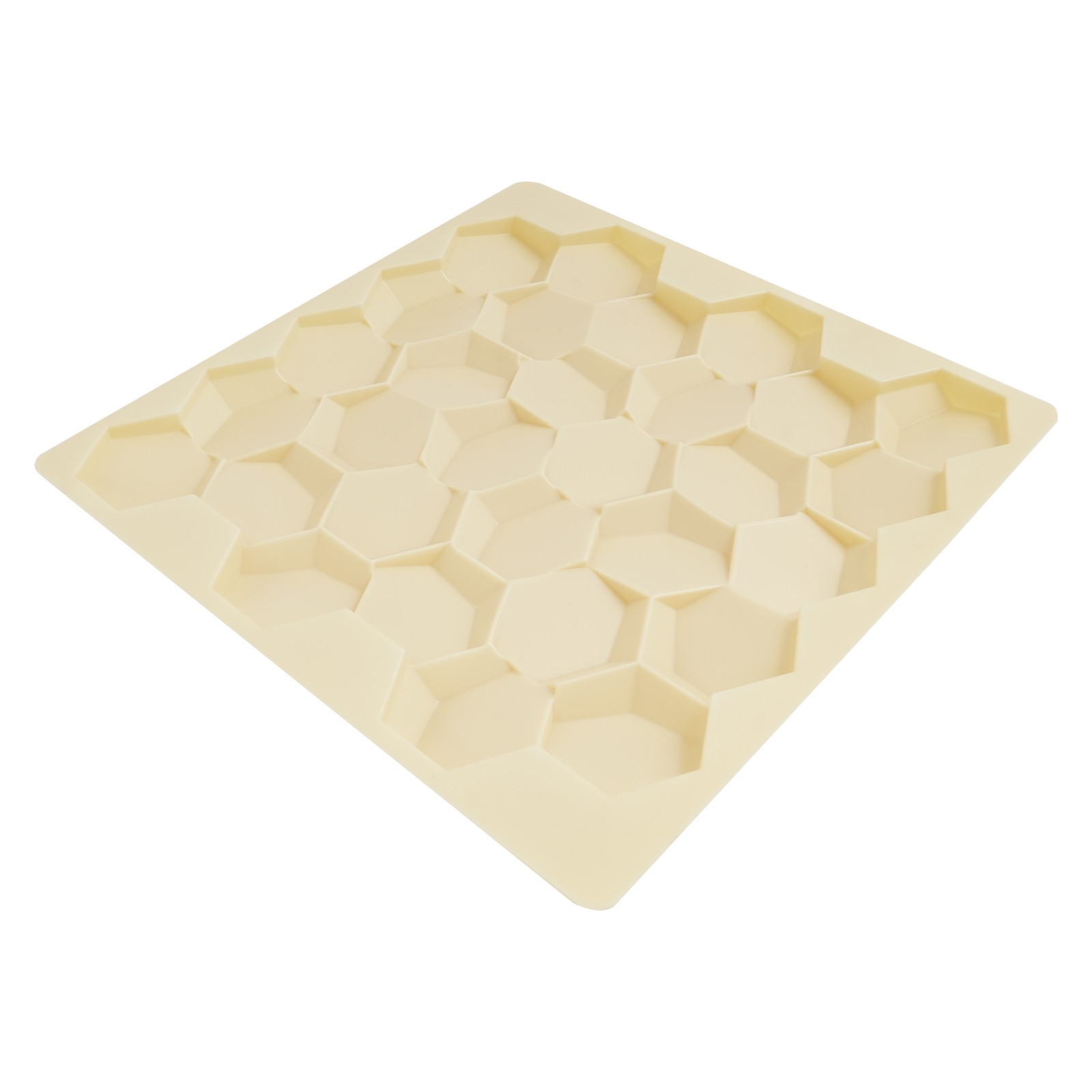 Beige 21.3" x 21.3" 3D Honeycomb Tile Brick Wall Sticker Waterproof Wall Panels