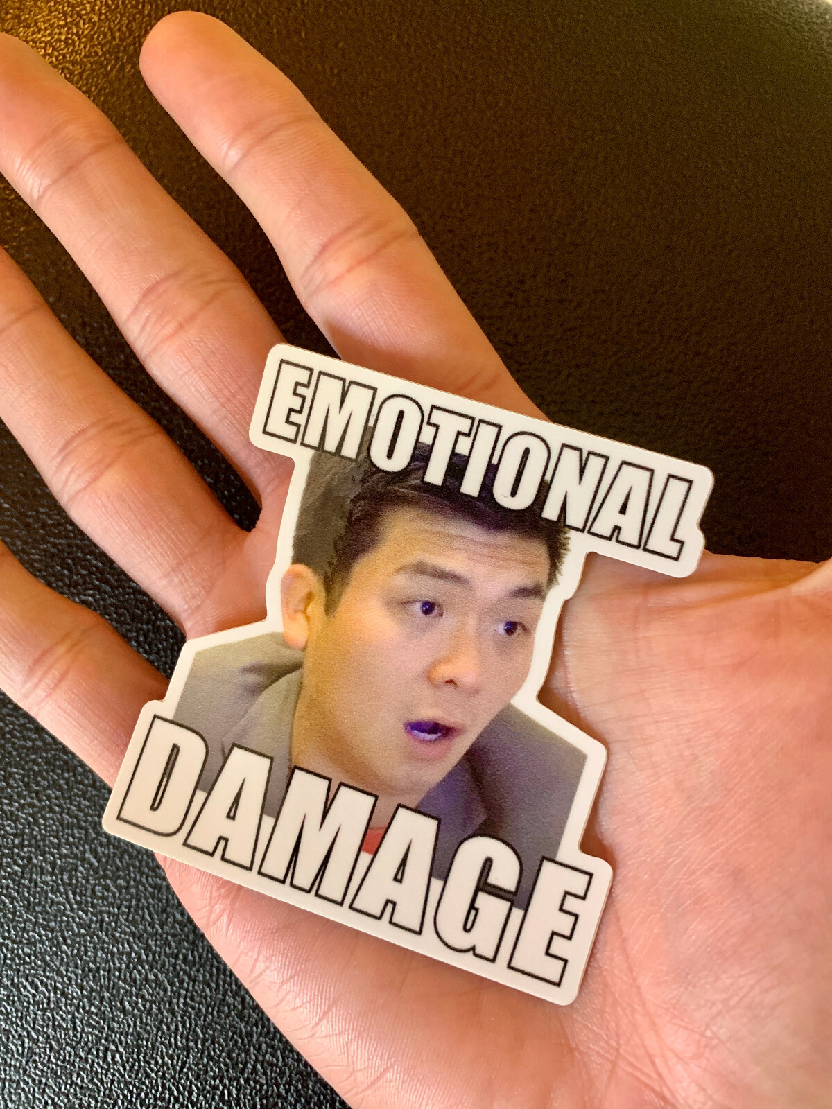 Emotional Damage Funny TikTok Meme Vinyl Decal Laptop Sticker 3in