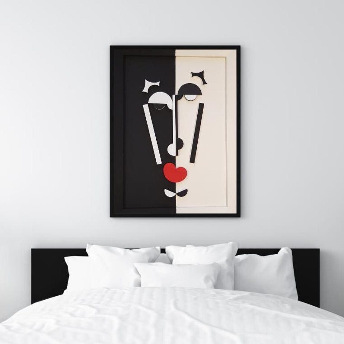 Wooden wall painting for modern and minimalist home decoration, 3D abstract wood