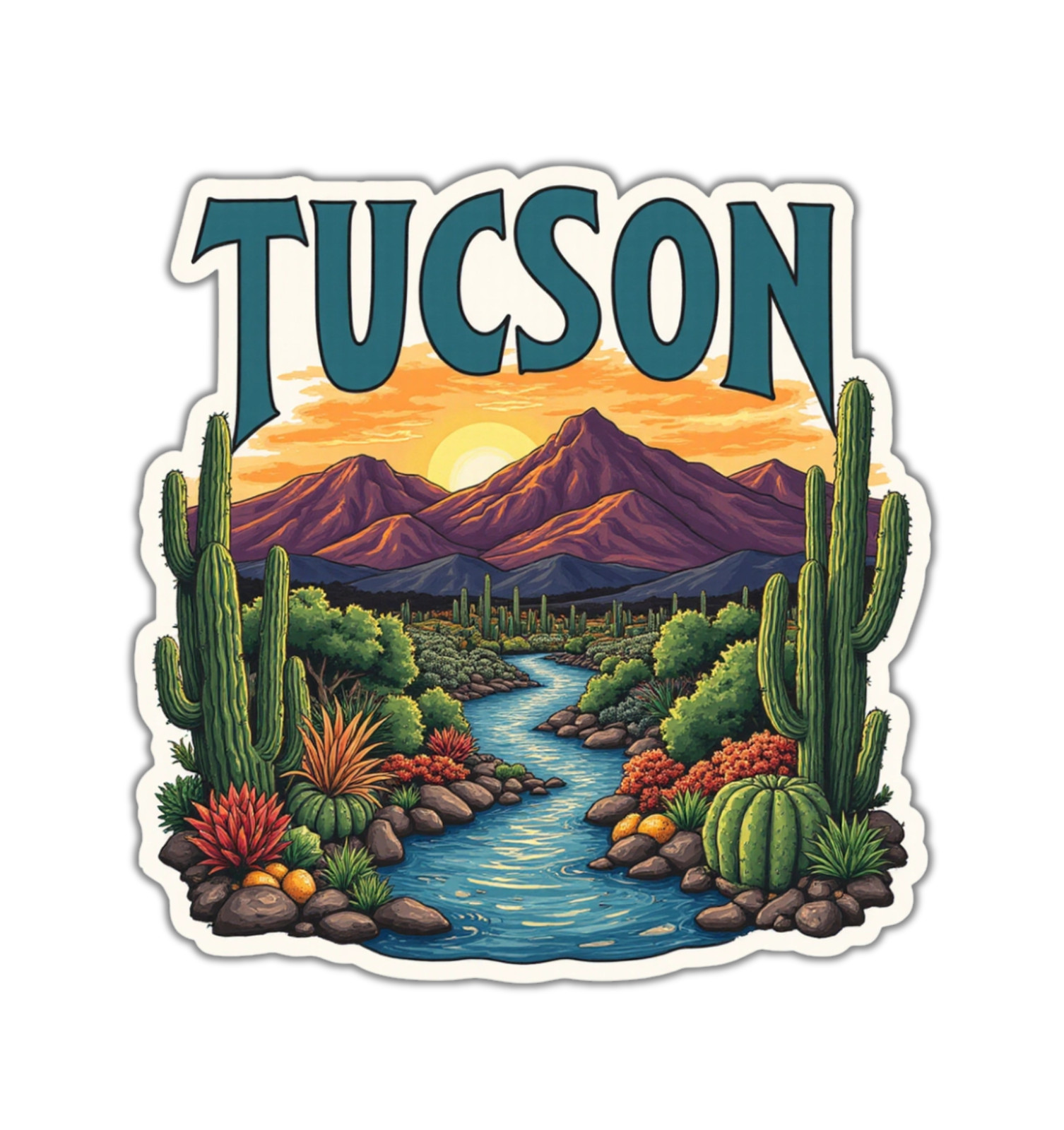 Tucson Arizona Fridge Magnet or Laptop Sticker
