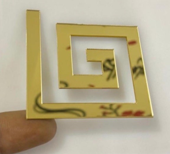 50 Pcs DIY Geometric Shape Acrylic Decorative Mirror Stickers C1
