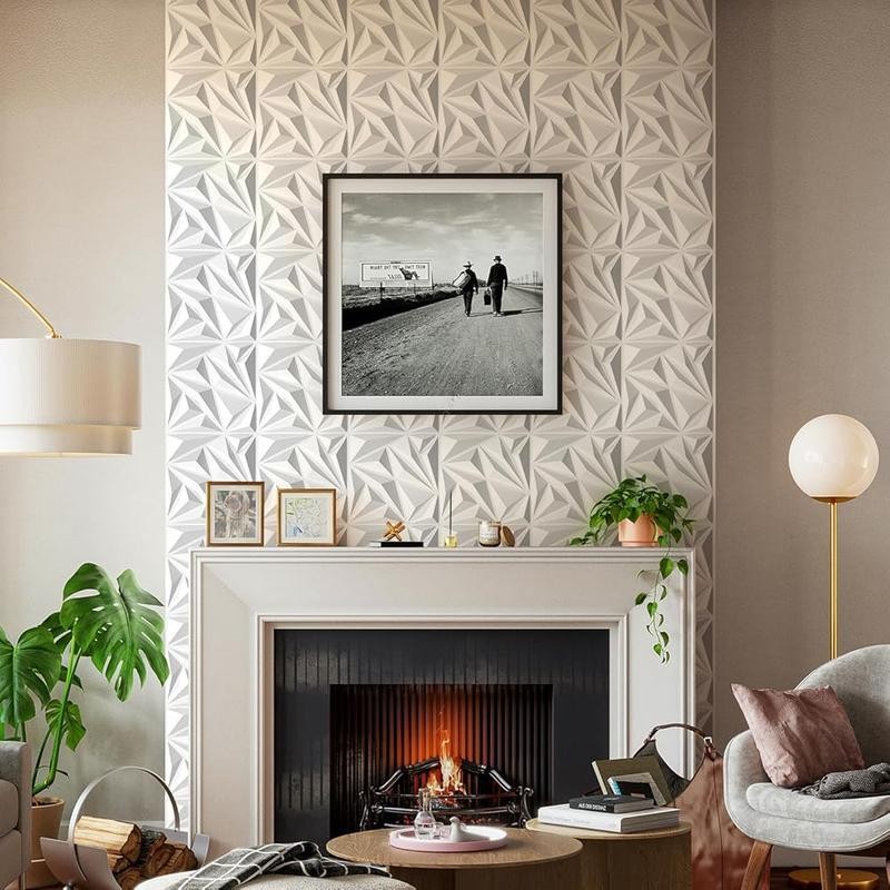 33 Pack 3D Wall Panels Interior Decor Textured Wall Covering Easy Installation