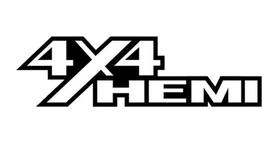 4×4 HEMI script Vinyl Decal Die Cut
