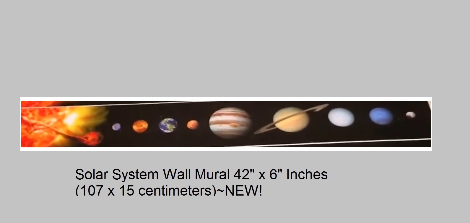 Solar System Wall Mural 42" x 6" Inches (107 x 15 centimeters)~NEW!