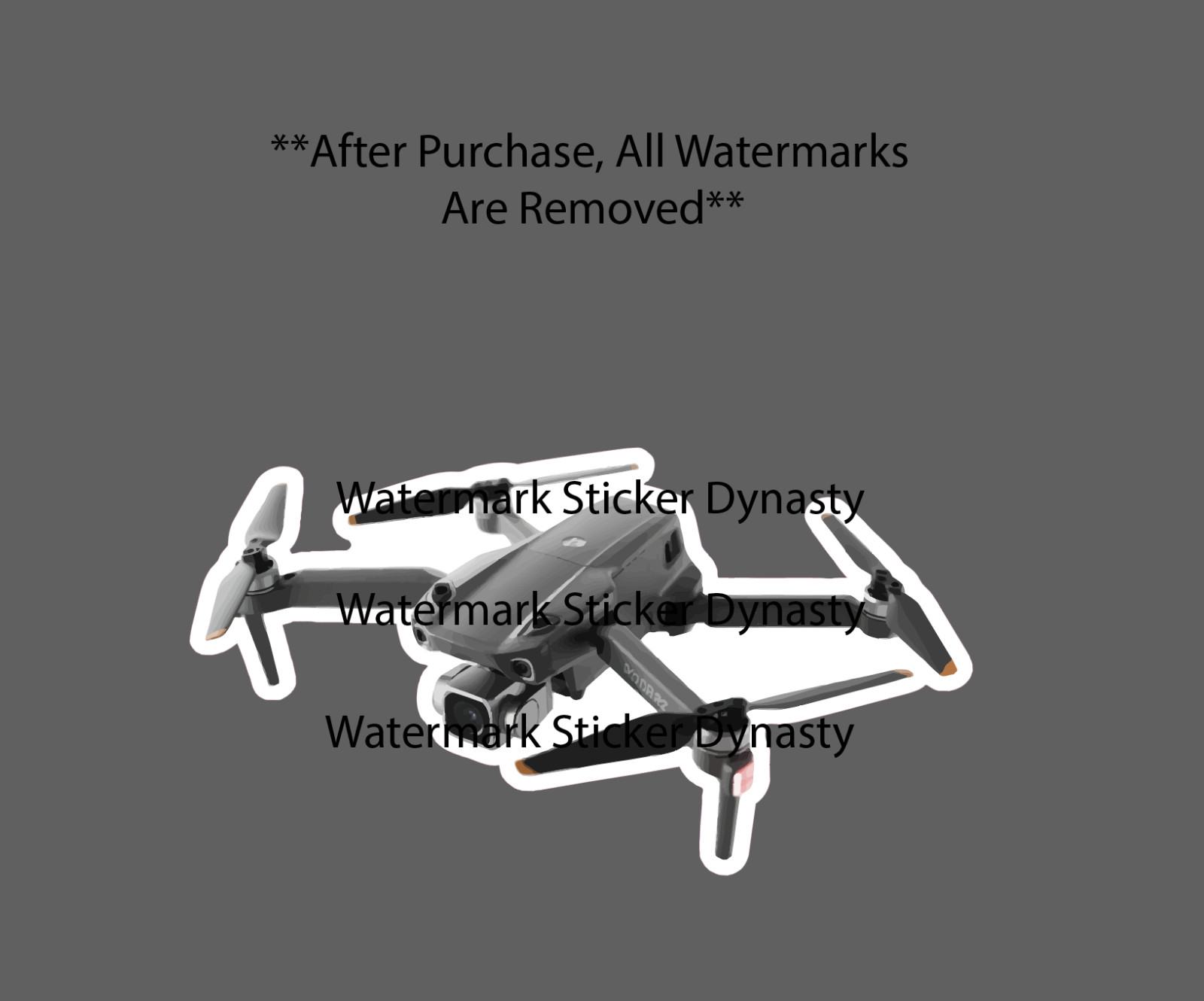 Drone Sticker Waterproof Decal Outdoor Travel Camera Surveillance Gift NEW