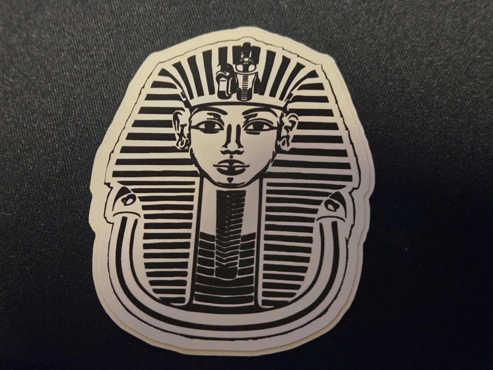 King Tut Black And White 3 Inch Vinyl Sticker Laptop Ipad Car Ancient Egypt