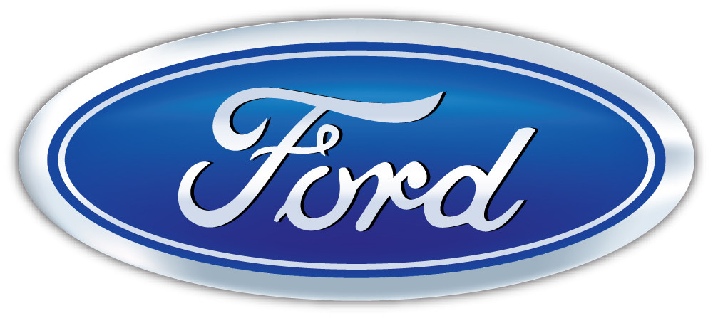 Ford Light Blue Car Bumper Sticker Decal – 9", 12" or 14"