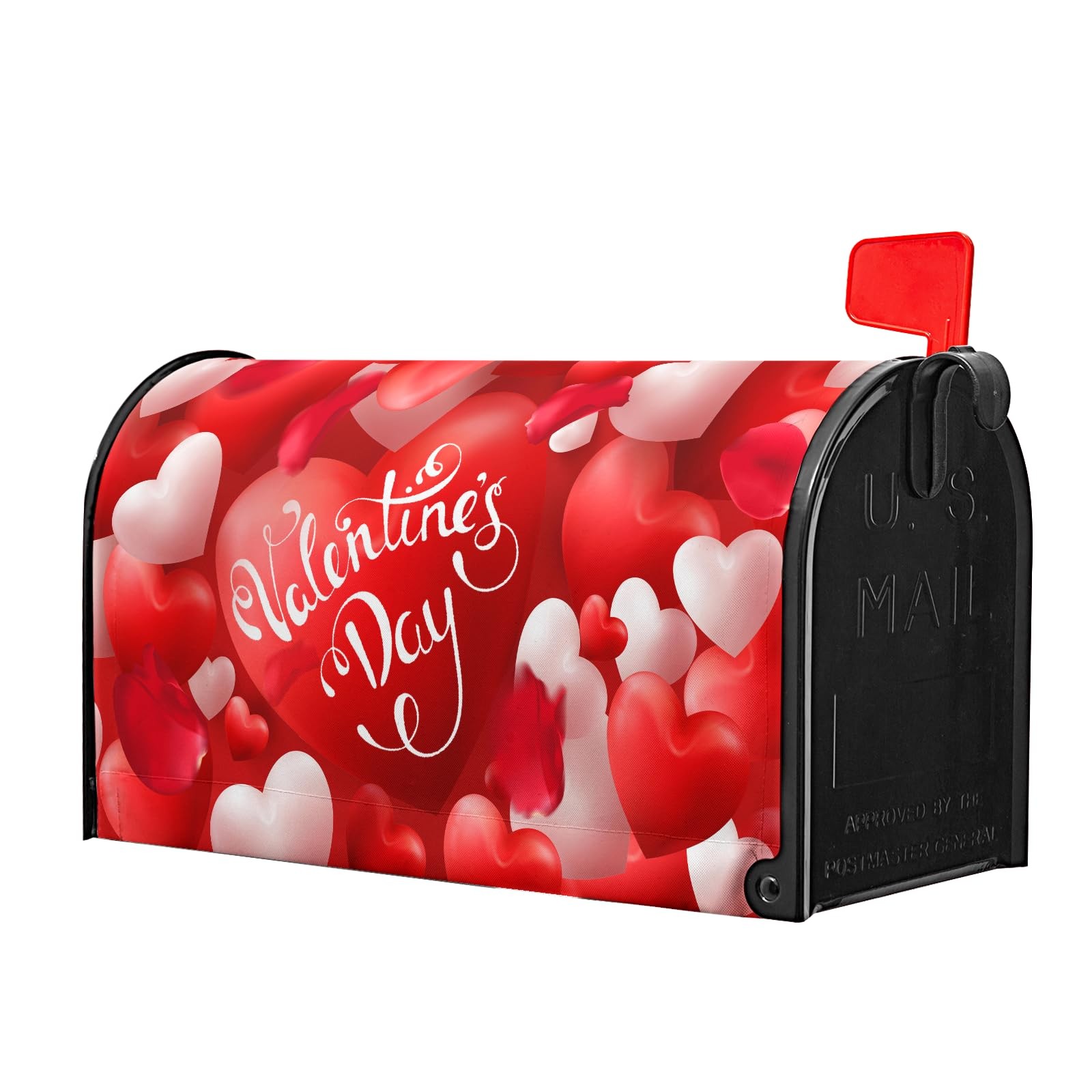 Anyako Valentine's Day Mailbox Covers Magnetic Standard 21×18 inch, Red Heart