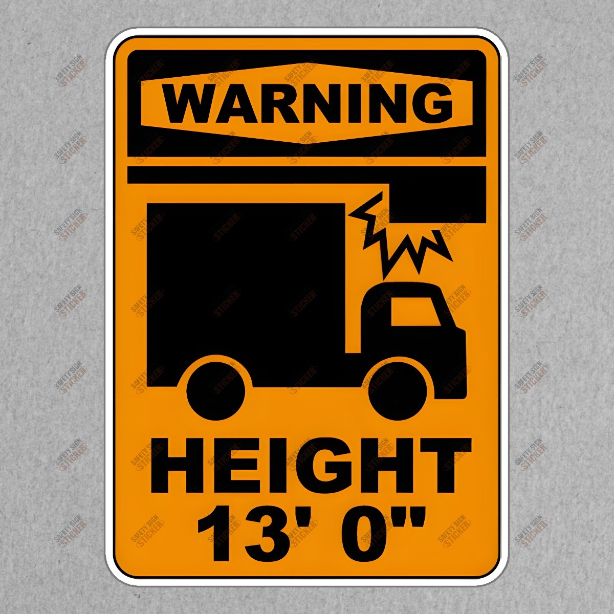 Safety Warning Sign Height Limit 13 0 Essential for Workplace Safety #968014
