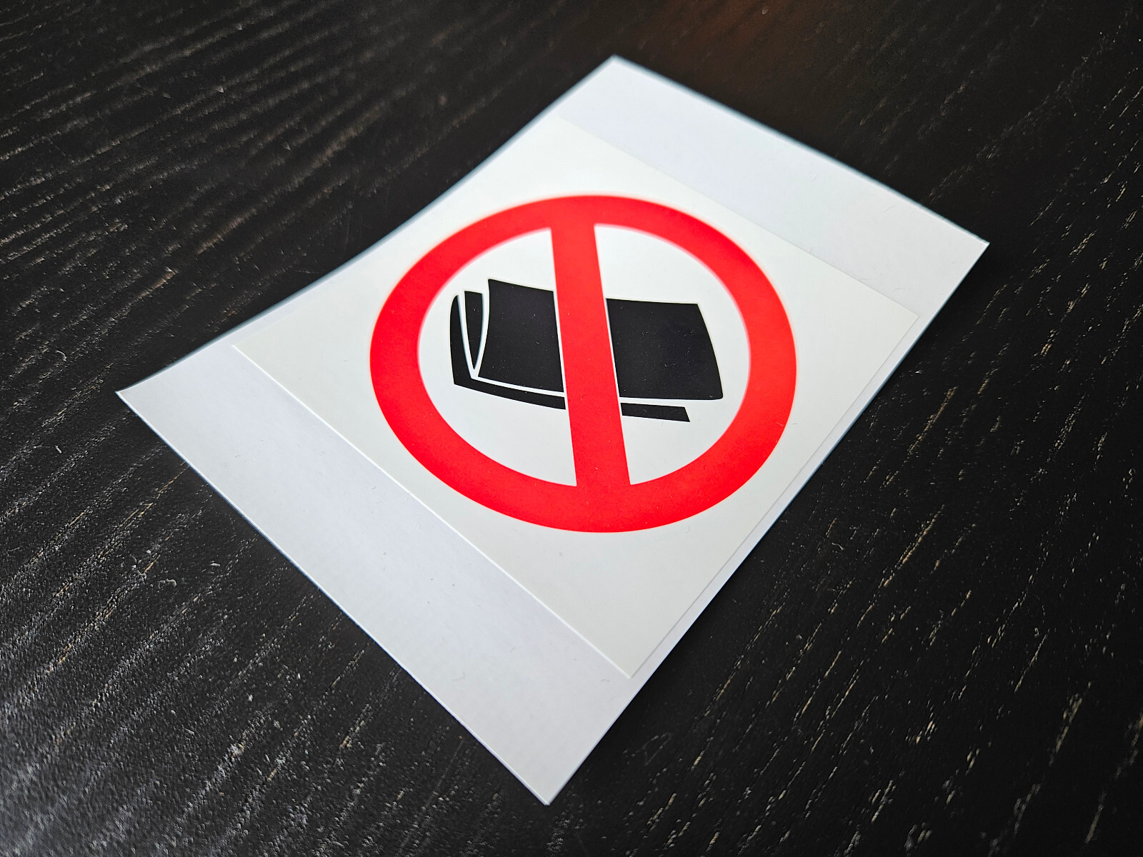 Pas de Publicité/Publisac/Journaux Logo Autocollant/Collant/Affiche en PVC 3"x3"