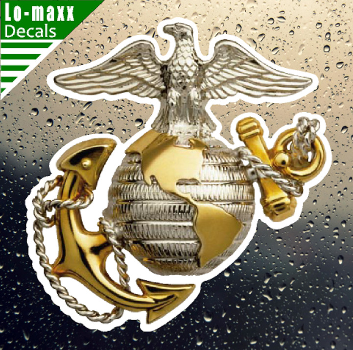 USMC Marine Corps Eagle Globe And Anchor High Quality Printed Vinyl Sticker