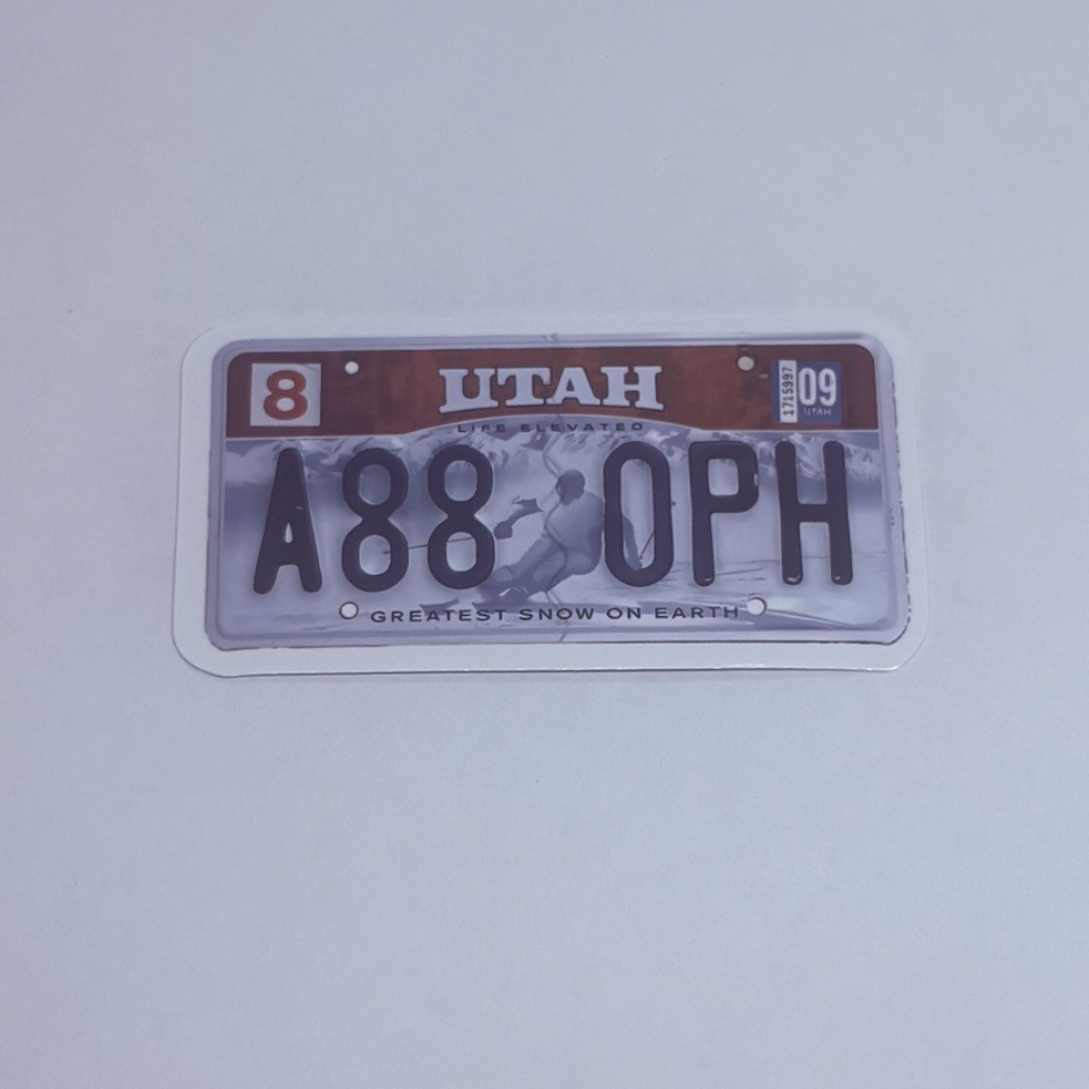 Utah Novelty License Plate Sticker Snow State Art Decal Vinyl Souvenir Tc6