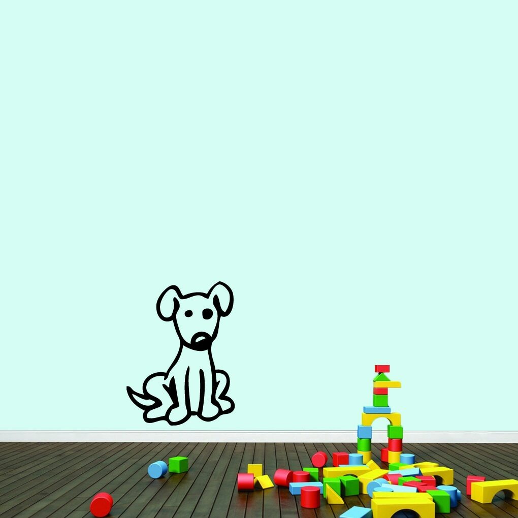 Cartoon Dog Wall Decal – Animals, Dogs, Pets, Kids, Nursery, Playroom, Wall Art
