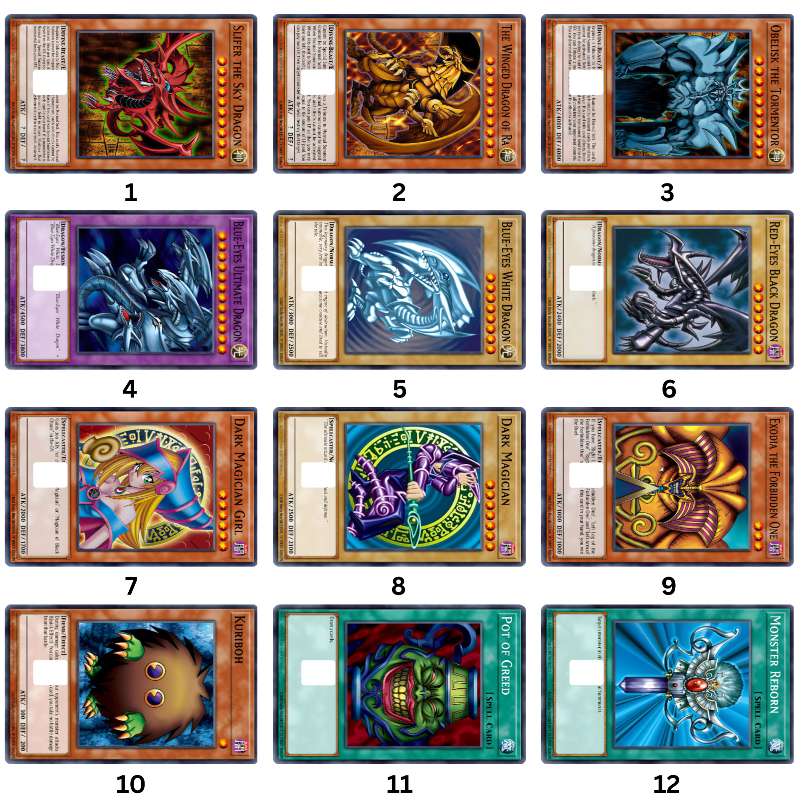 Custom Glossy Yugioh Card Stickers/Credit-Debit Card/High Quality Print