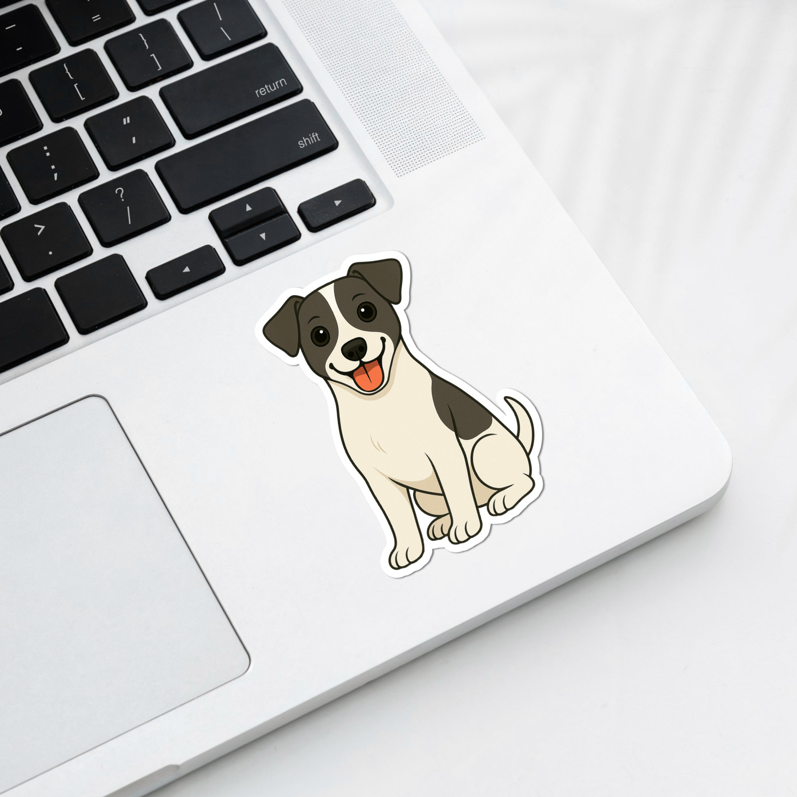 Personalized Jack Russell Terrier Dog Sticker Magnet Bookmark – White and Black