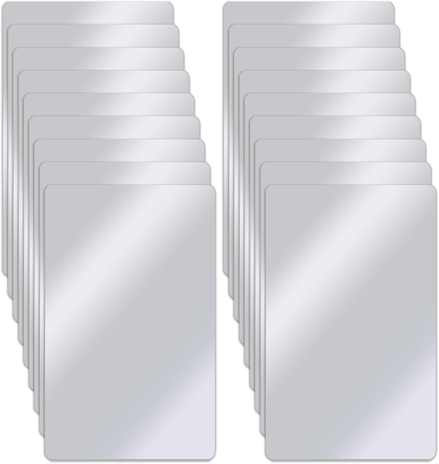16Pcs School Shatter Proof Plastic Mirrors 4 x 6 Inch Self Adhesive Acrylic Mirr