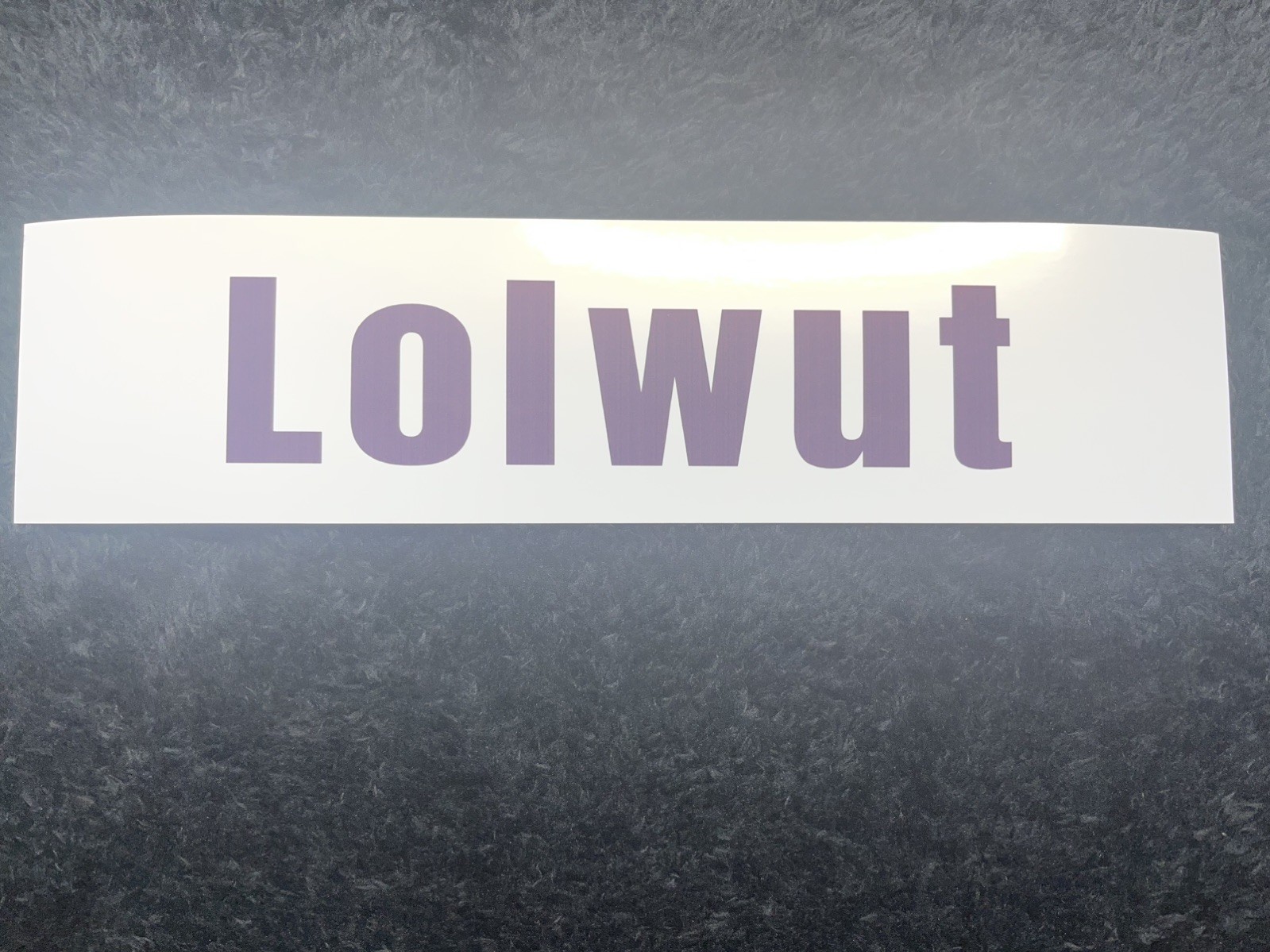 Lolwut – Vinyl Bumper Sticker (2.83”x11”) –