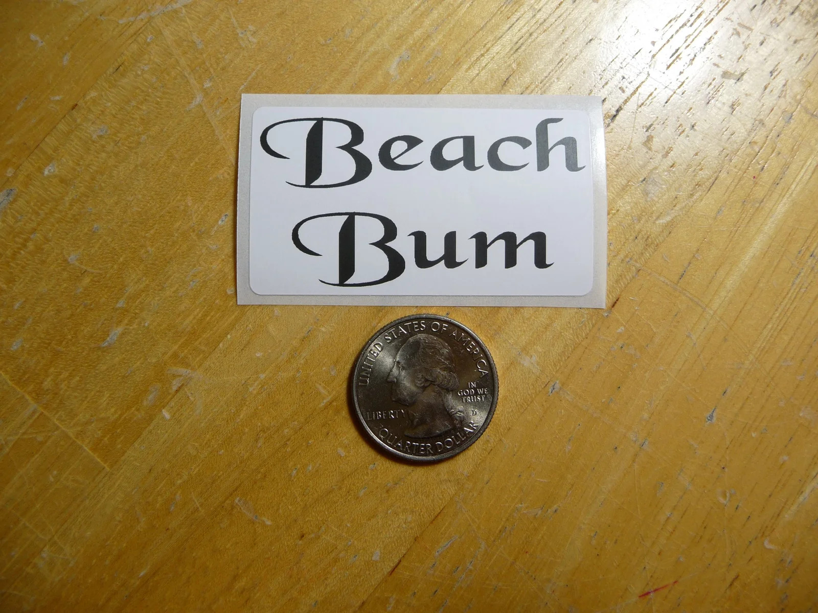 BEACH BUM STICKER DECAL 1 – 50 BULK PACK FUNNY TANNING SUNTAN