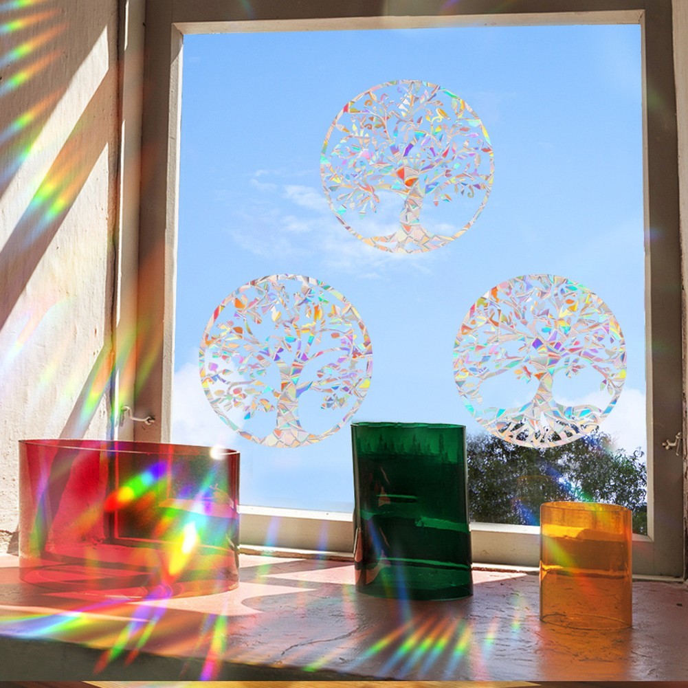 Decorative Rainbow Reflective Window Stickers for Indoor and Outdoor Use