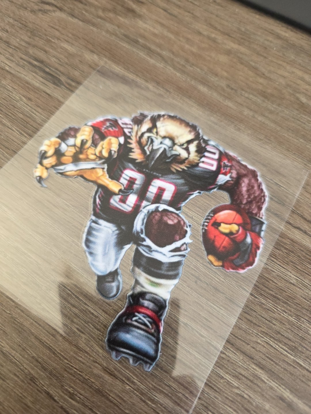Atlanta Falcons Runninb Football Player Raised UV DTF Decal 4in X 4in Color