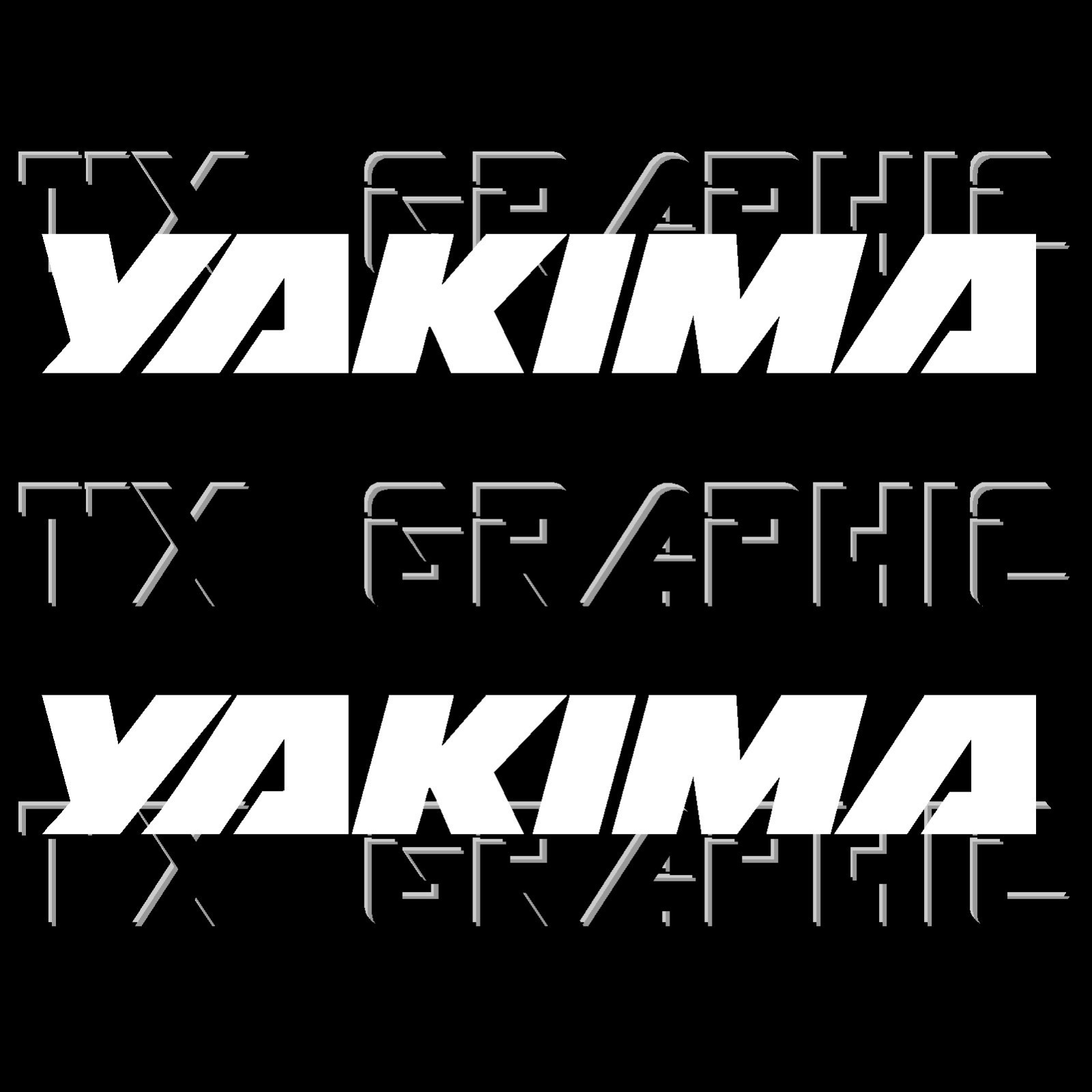 YAKIMA LOGO STICKER DECAL RACK ROOFTOPS CYCLIST BIKES CAMP SNOW HUNT 1 SET OF 2