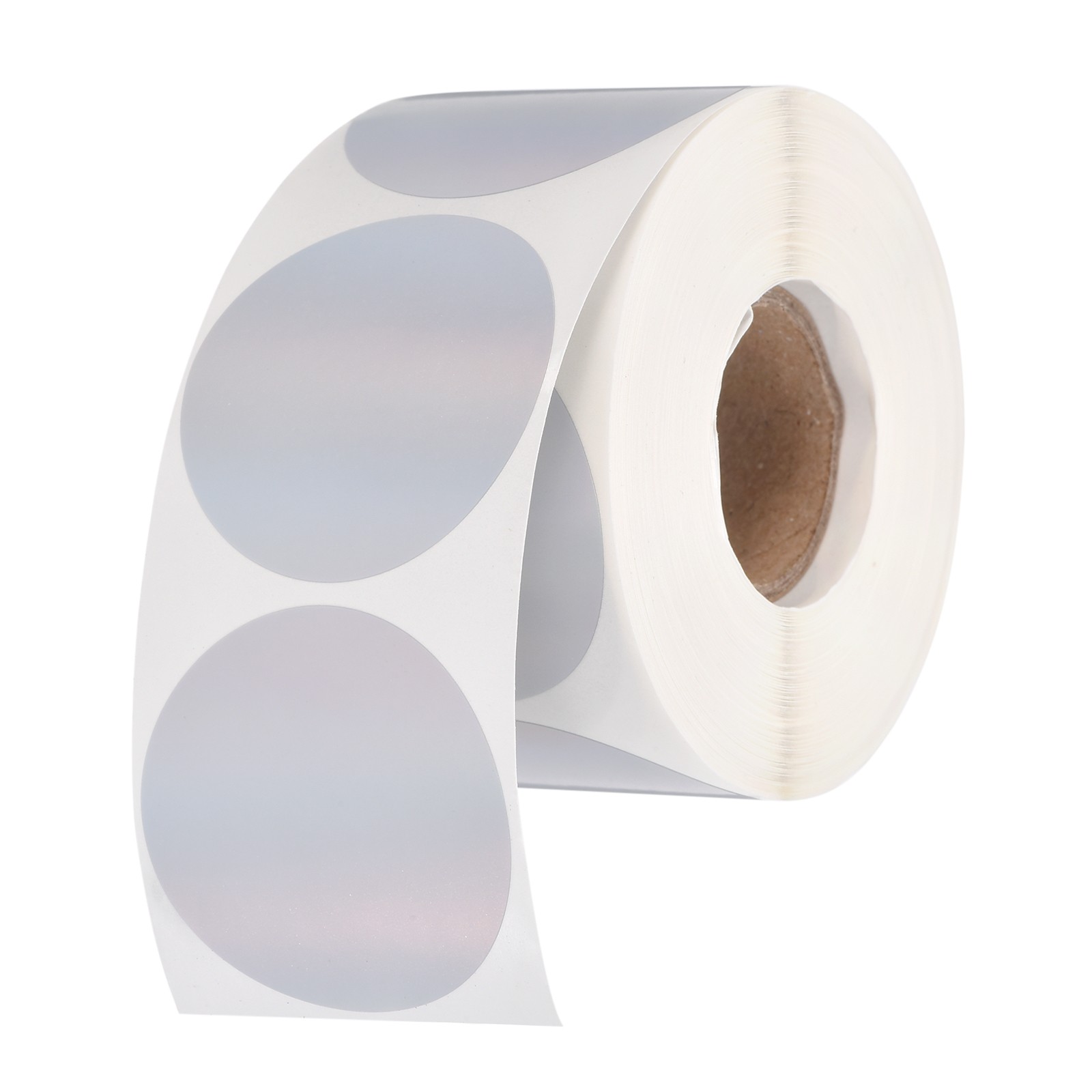 500pcs Round Thermal Label 1.5×1.5" Self-Adhesive Thermal Stickers Silver