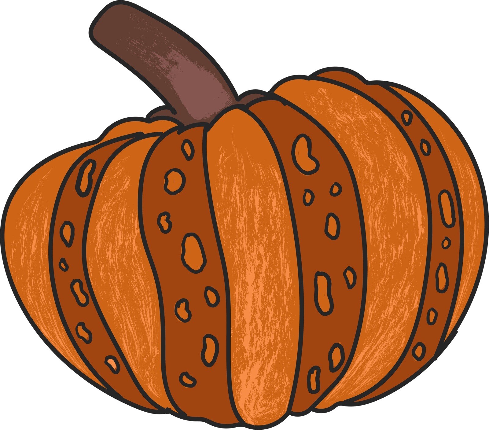 4” Orange Print Pumpkin Sticker Fall Harvest Halloween Decor Chic Boho Leopard