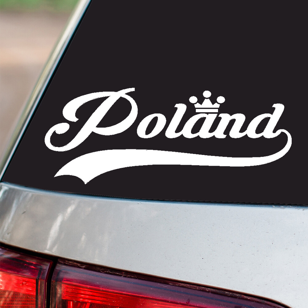 Poland Sticker Country Pride all sizes chrome and regular vinyl colors
