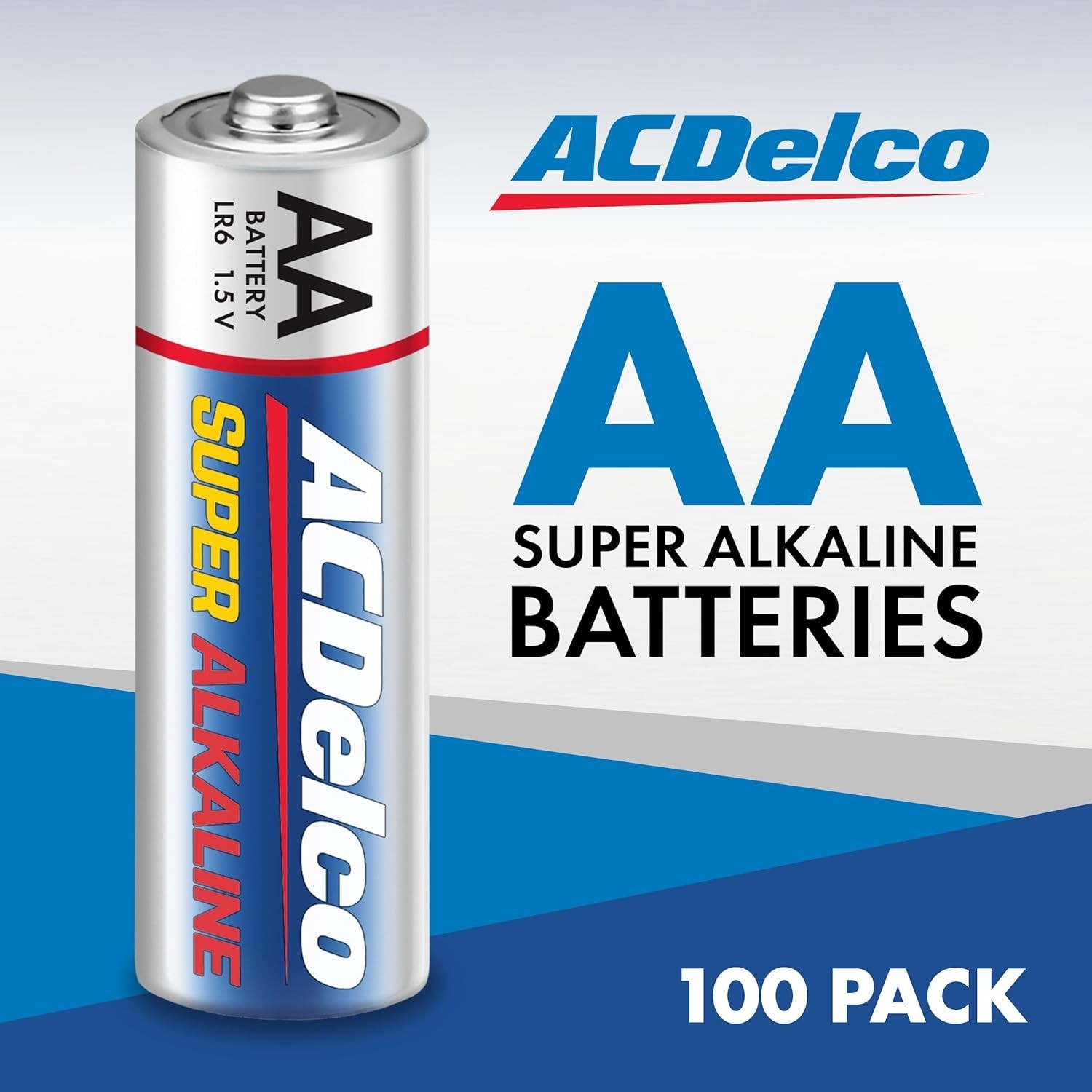 100-Count AA Batteries, Maximum Power Super Alkaline Battery, 10-Year Sh