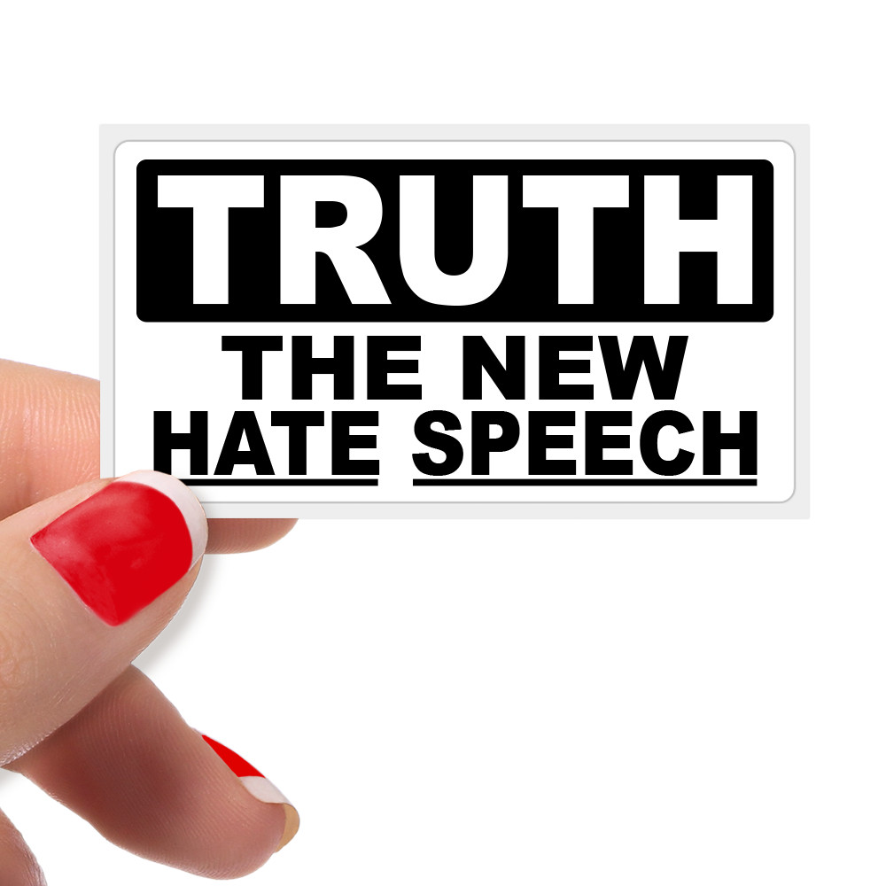Truth The New Hate Funny Snowflake Joke Woke Bulk Statement Stickers Decals