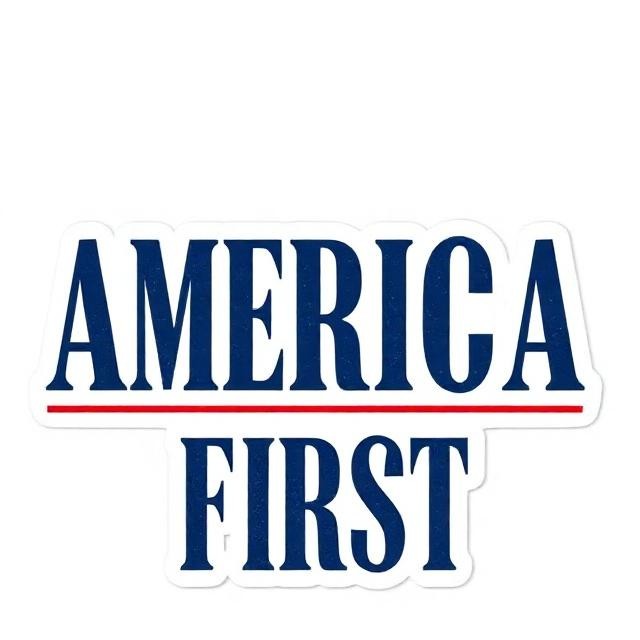 Political Vinyl Sticker America First Stars Pro America Patriot