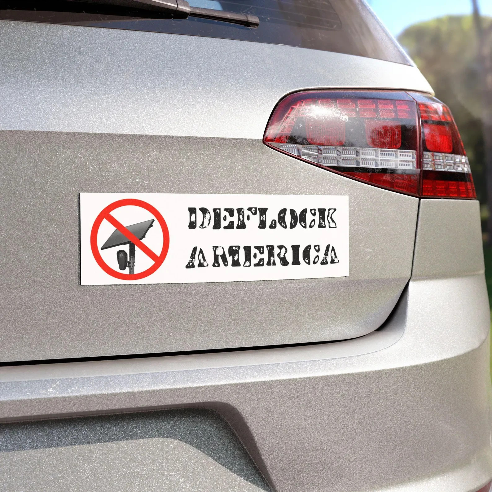 Deflock America Bumper Sticker / Magnet – Anti-Flock License Plate Camera Decal