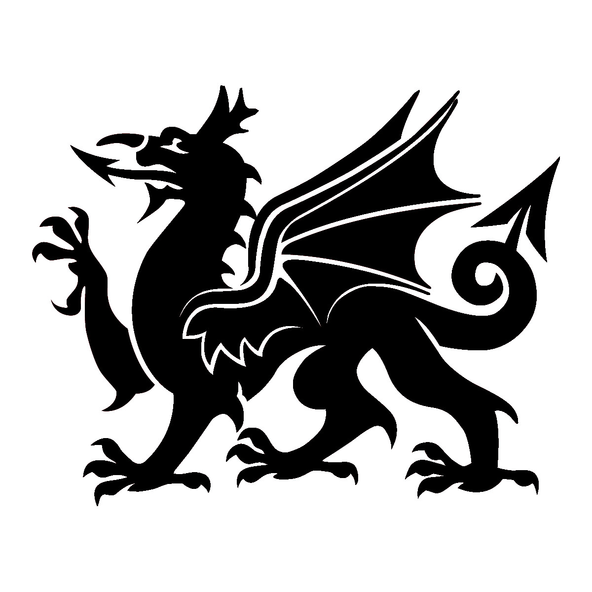 Welsh Dragon Vinyl Decal Sticker Car Camper Van Wall Art Cymru Ddraig Goch