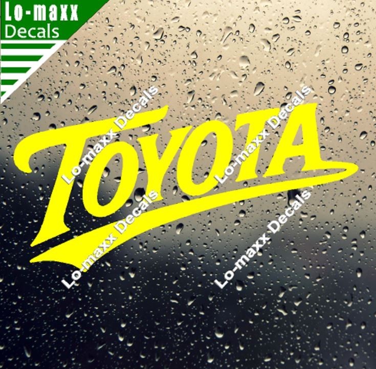 Toyota Custom Graphics Wording High Performance Premium Vinyl Die Cut Decal