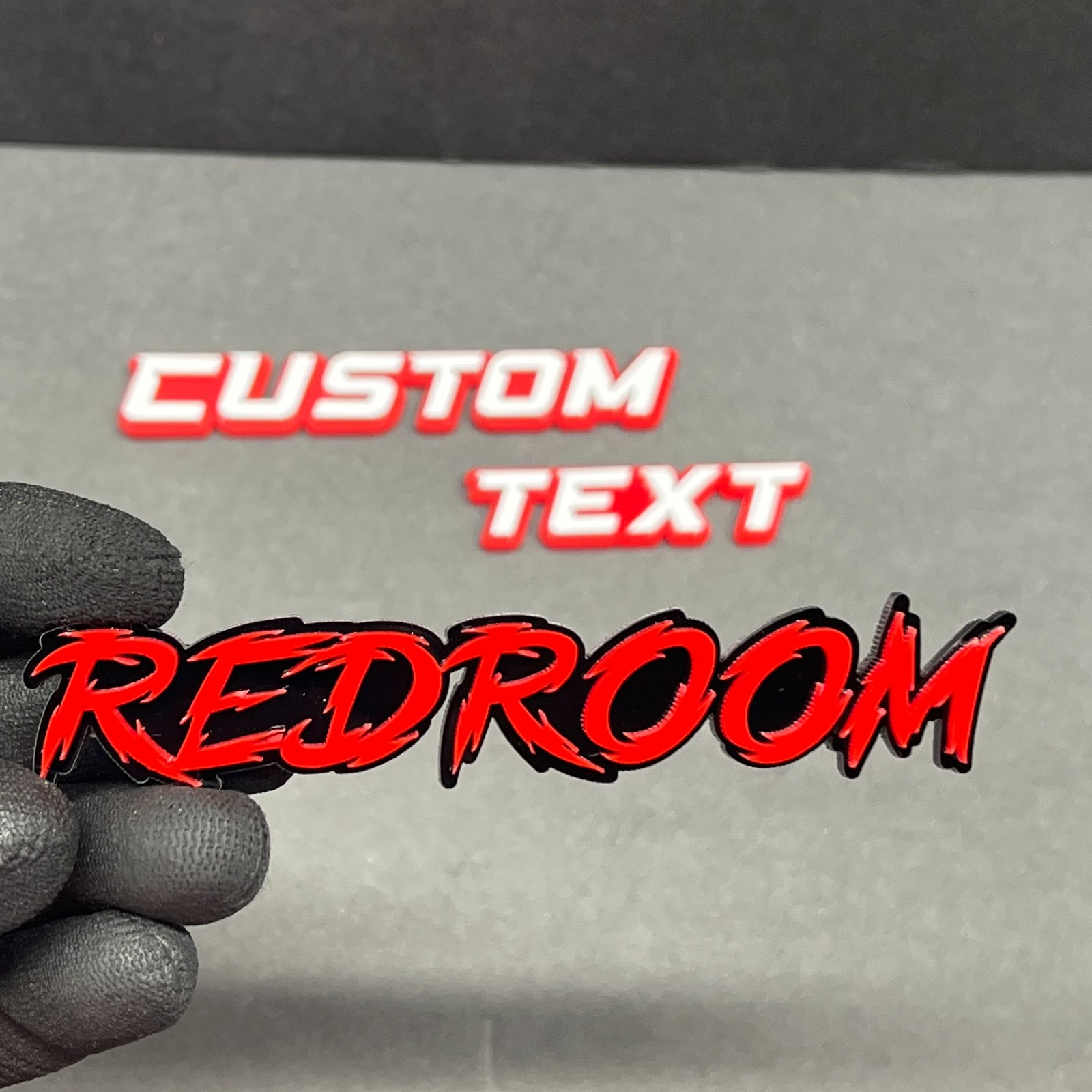 Custom Lazer Cut Car Acrylic Emblem Badge MULTI COLOR Customized Text Names!