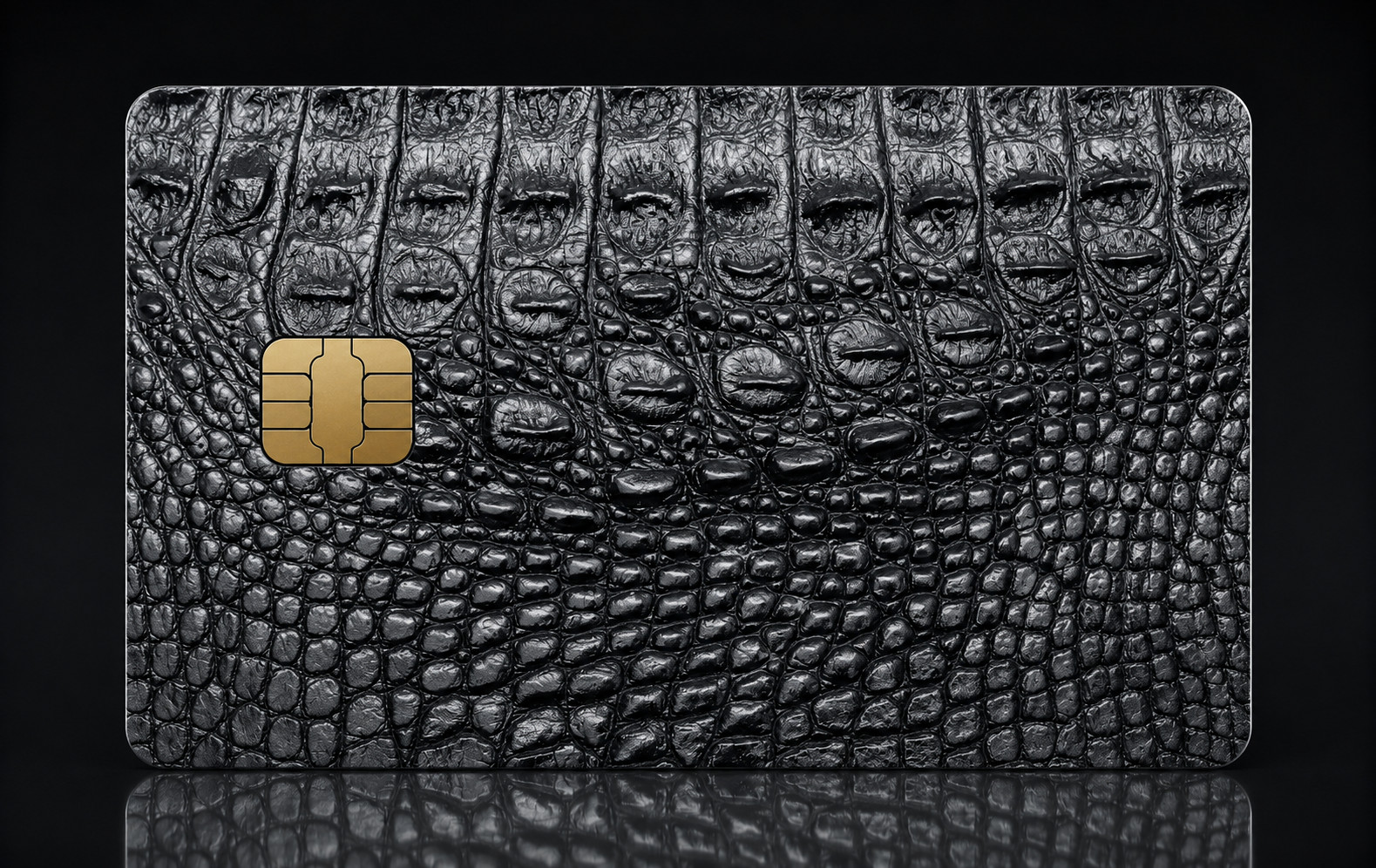 Black Crocodile Leather Credit Card Skin Debit Card Vinyl Sticker Wrap