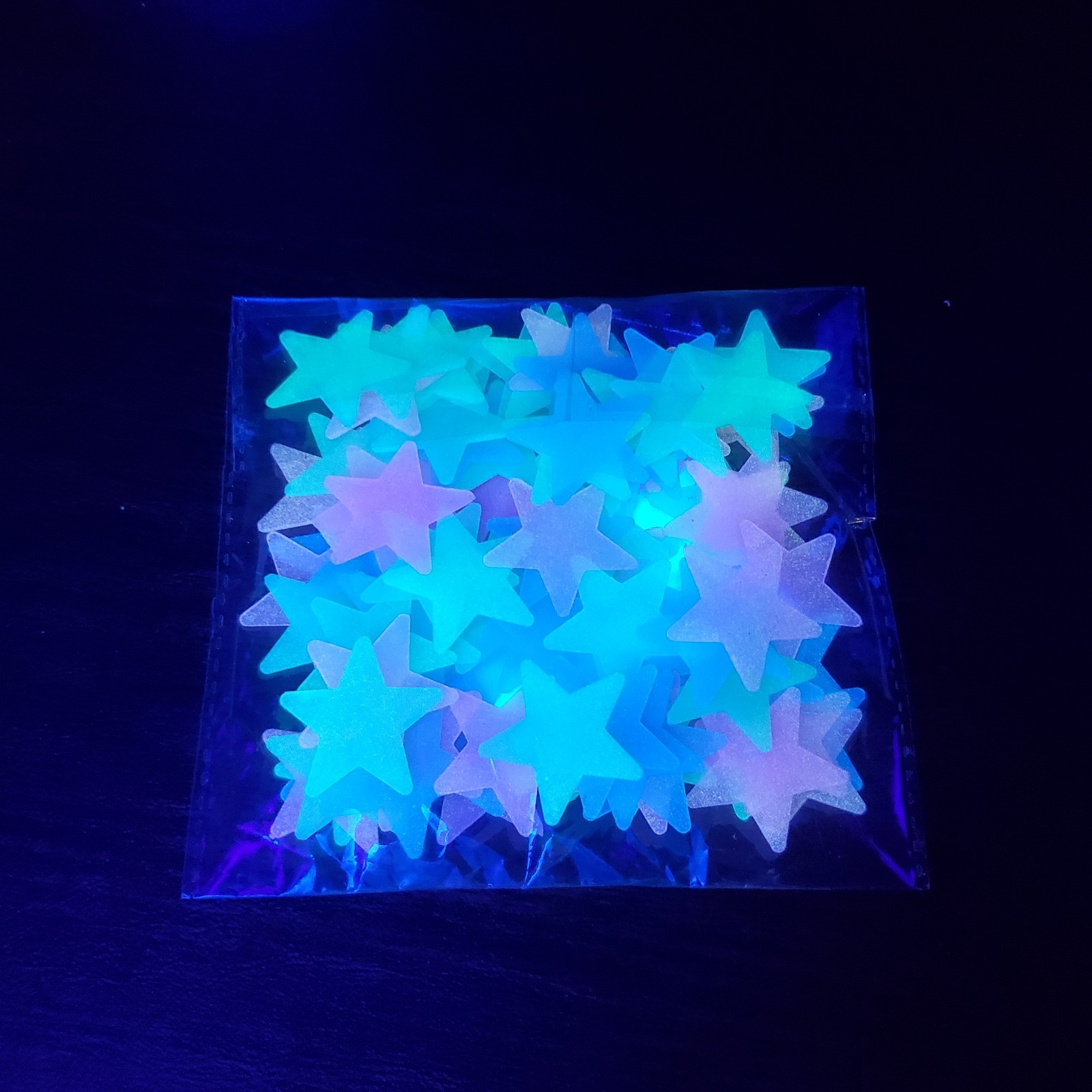 Glow in Dark Stars Blue Green Pink for Ceiling Walls Kids Room Decor 100 Ct. USA