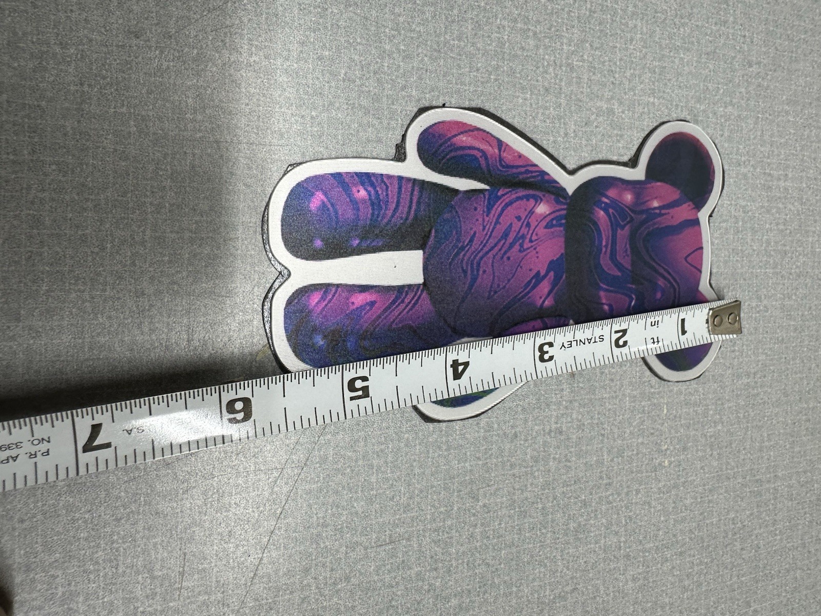 3D Magnet "Drip Bear" "Fluid Bear" Bearbrick Figure Vibrant Purple, Blue, Orange