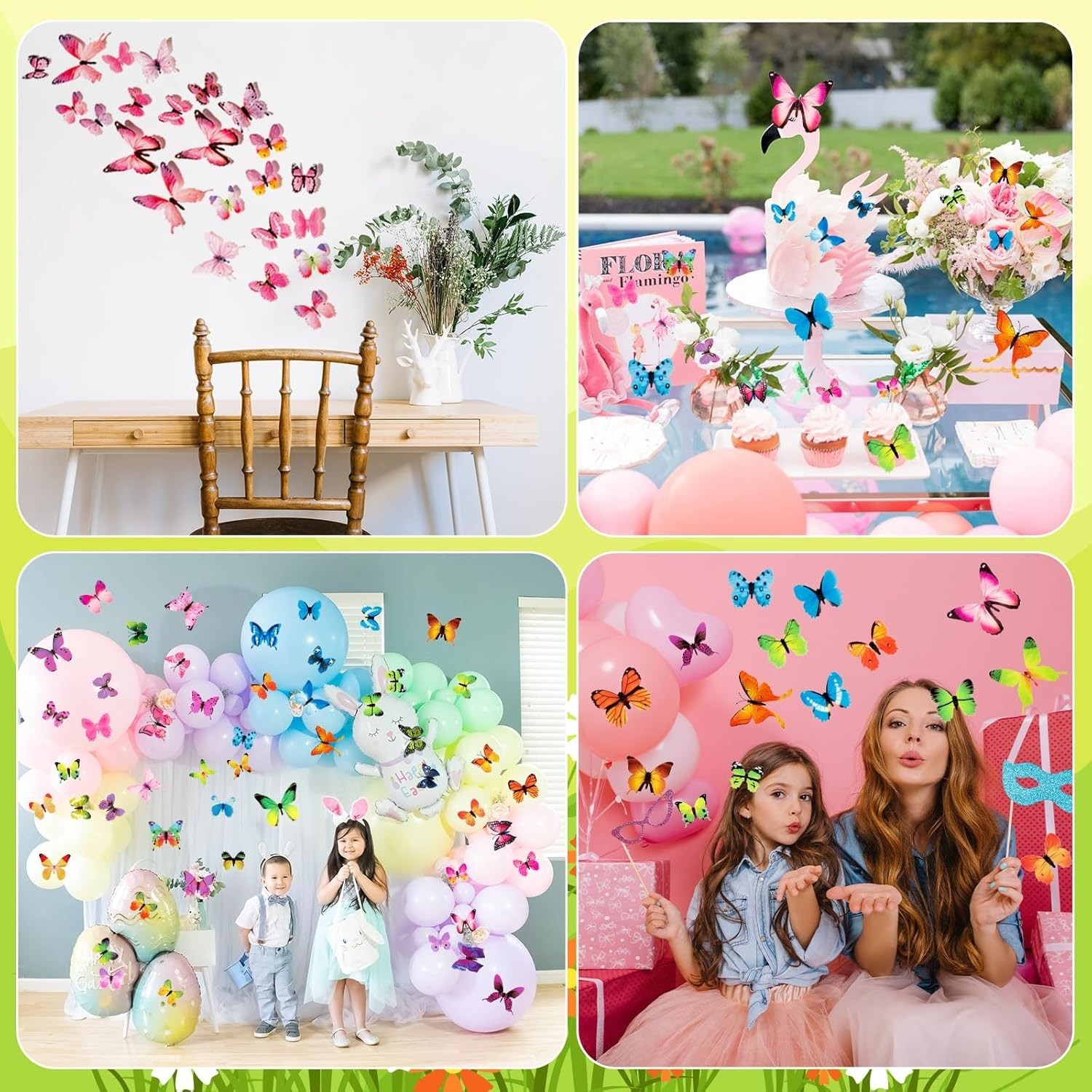 240Pcs Colorful Butterfly Wall Stickers Set